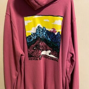 Men's Pink Graphic Hoodie